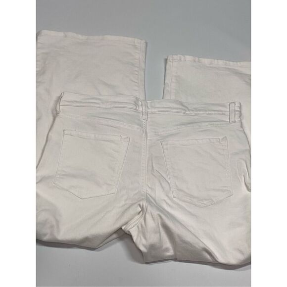 Banana Republic Women's 5 Pocket Mid-Rise Wide Leg Crop Jeans White Size 31/12 - Picture 6 of 8
